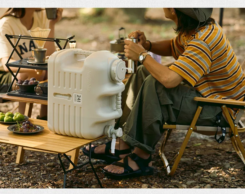 Naturehike-serbatoio di stoccaggio dell\'acqua per auto per uso alimentare in PE all\'aperto, grande capacità con rubinetto, secchio domestico