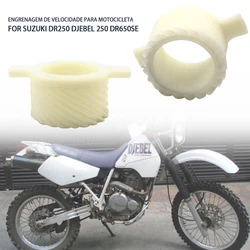 Motorbike White Speedometer Drive Gear Fit For Suzuki DR250 Djebel 250 Plastic Motorcycle