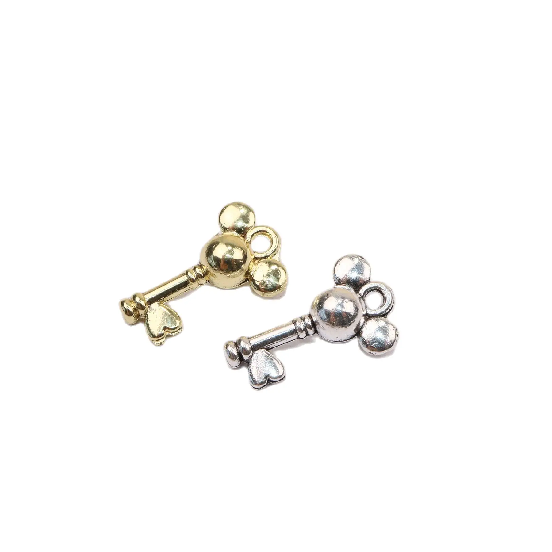 Eruifa 20pcs Pretty Key Zinc Alloy Fashion Jewelry DIY Handmade Charms Pendant Women Girl Necklace, Earring Bracelet 2 Colors image 2