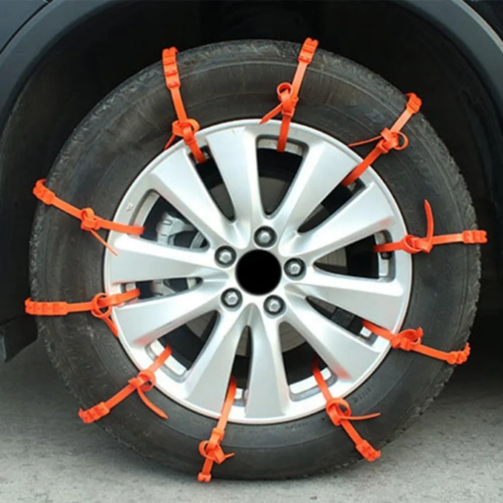 10pcs Car Snow Chains Anti Skid Tire Chains Traction Ice Mud Chains Anti-skid Snow Chains Snow Chains Anti Tire Car Plastic