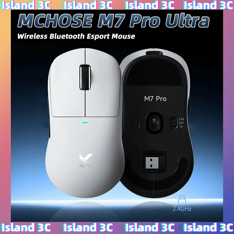 

MCHOSE M7 Ultra Wireless Gaming Mouse Large-Sized Lightweight Esport PAW3950 8K 42000DPI Cordless PC Laptops Gifts Accessories