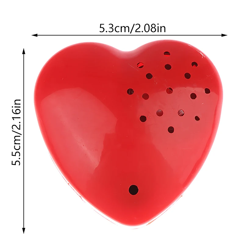 Mini grabadora de voz en forma de corazón, grabación de sonido programable para juguete de peluche, muñeca de animales de peluche, 1 PC