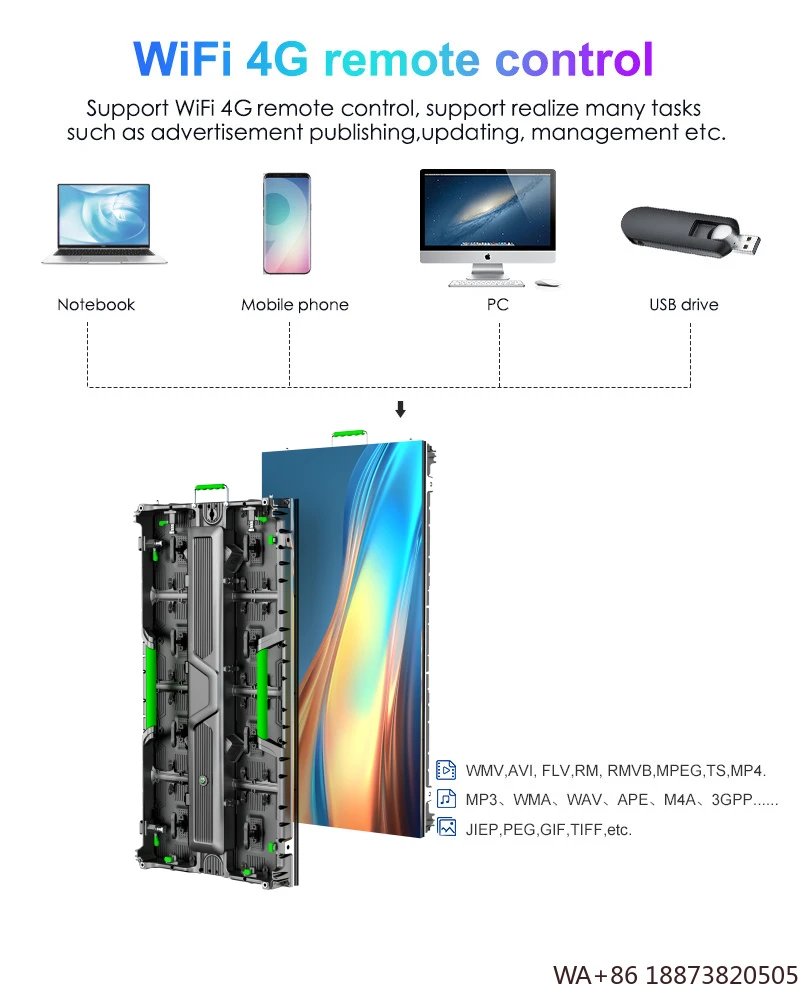 شاشة LED Vcore Best P3.91 HD شاشة خارجية فيديو جدار المرحلة تأجير الحفل شاشة 500*1000 ملم الإعلان #2