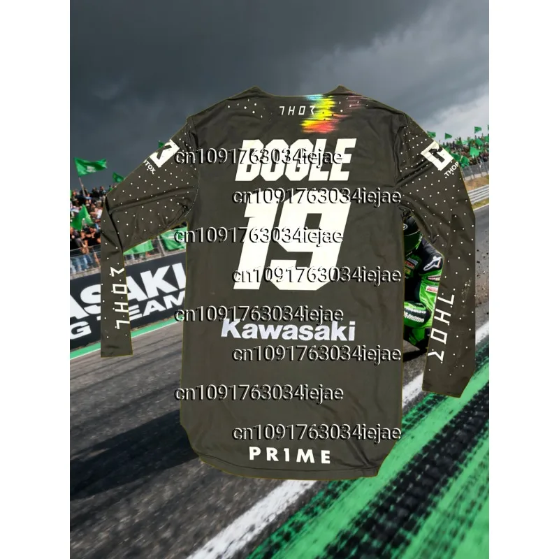 

Kawasaki Summer Outdoor Sports Trendy Quick Drying Breathable Motorcycle Long Sleeved Thin Sport Comfortable Long Sleeved Shirt