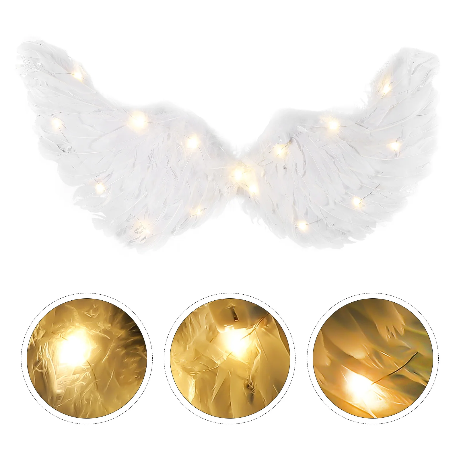

1Pcs Angel Wings High Quality Soft Comfortable Kids Party Cosplay Photo Performance Supply Glowing Fairy Prop