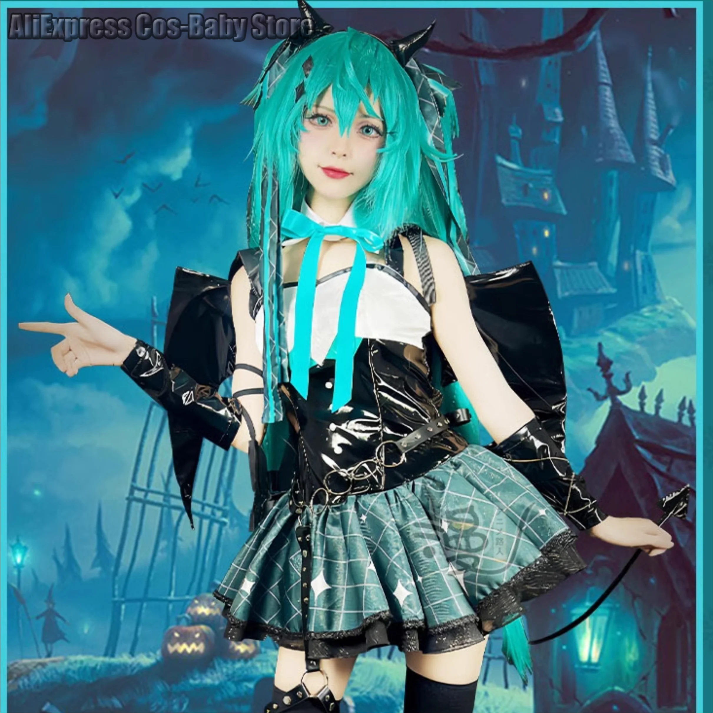 

Anime Demon Mi Cos Ku Cosplay Costume Little Devil Rascal Uniform Special Use Halloween Rasukaru Joint Production Outfits Dress