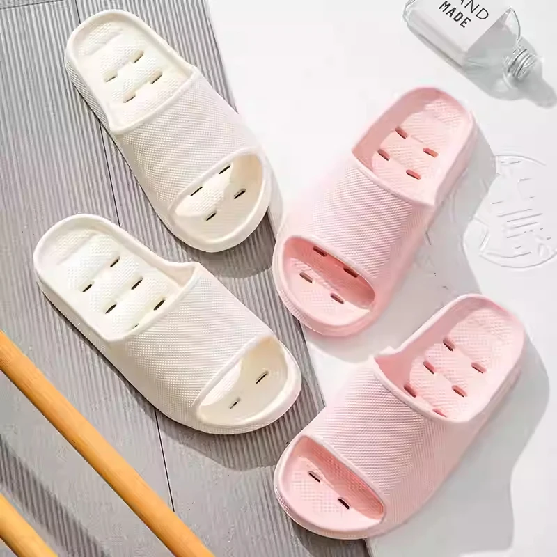Chinelos de banheiro de eva macio, antiderrapantes, praia, secagem rápida, casa, banho, hotel, oco, vazamento, para homens e mulheres