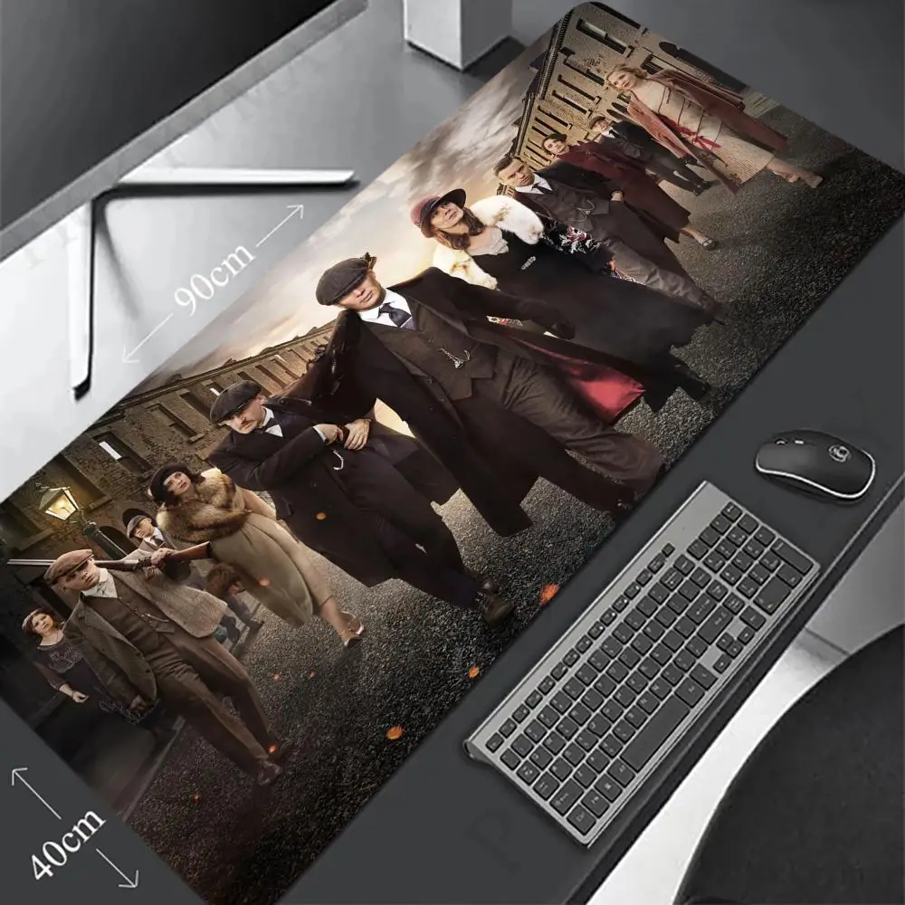 لوحة ماوس Peaky B-Blinders للألعاب 900 × 400 لوحة ماوس ألعاب Xxl ملحقات المكاتب لوحة المفاتيح وسادة طويلة حصيرة مكتبية للكمبيوتر #2