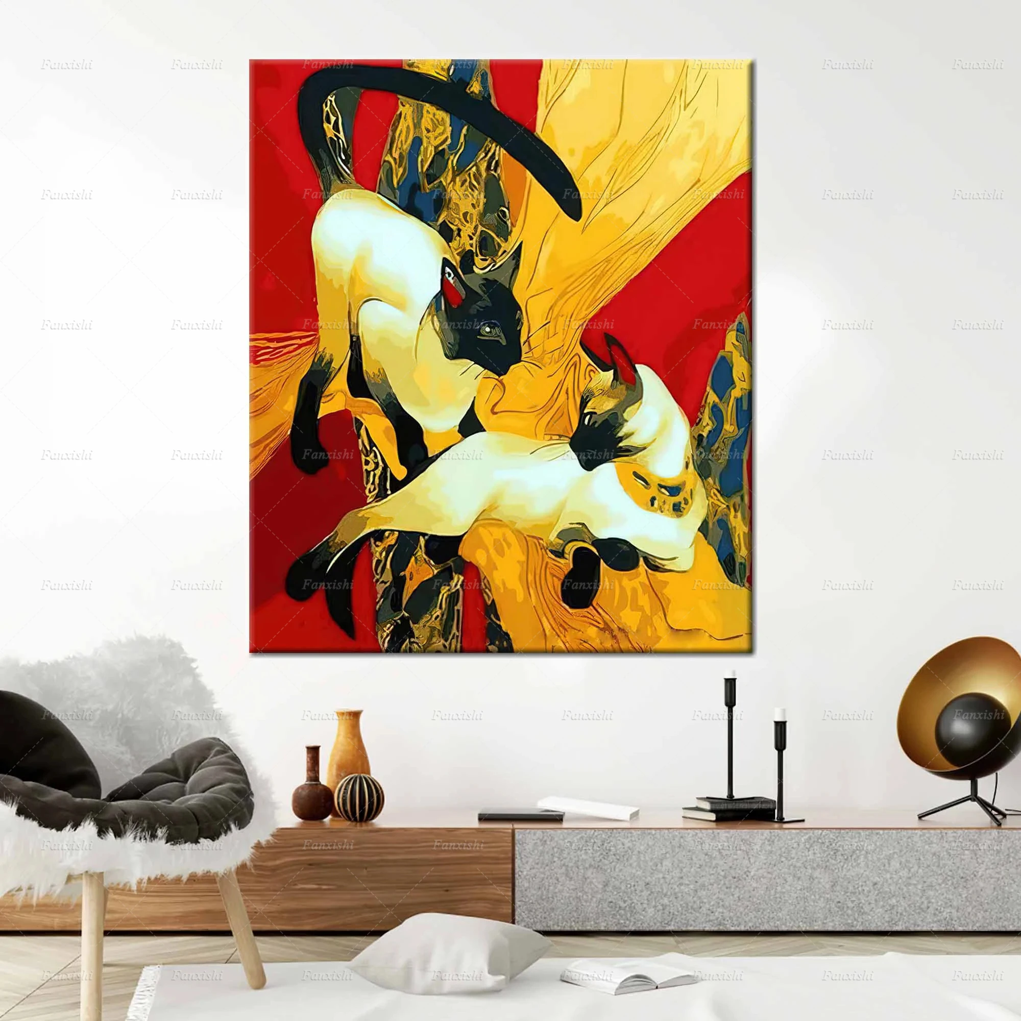 

Gustav Klimt, Siamese Cats, Klimt Painting, Siamese Cats Canvas, Klimt Painting, Reproduction Wall Art, Famous Cat Painting,