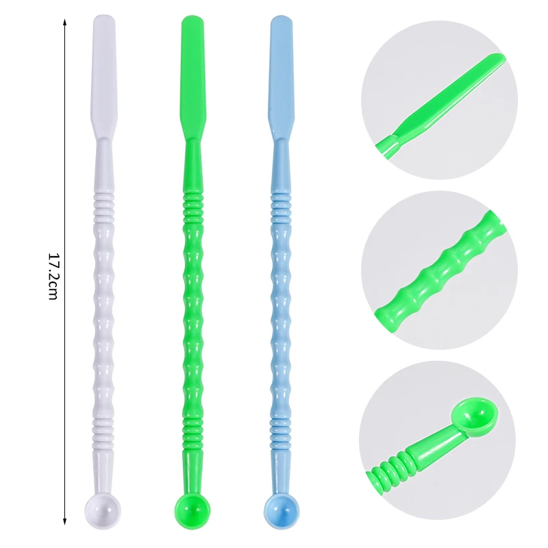 10pcs Oral Dual Head Mixing Knife, Dental Mixing Tool, Plastic Multifunctional Mixing Rod, Dental Consumables Tool
