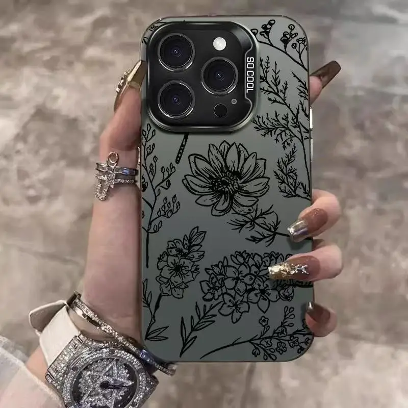 

The phone case is suitable for the anti-fingerprint and anti-shock back cover of iPhone 16, 15, 14, 13, 12, 11 Pro/ Max /Plus