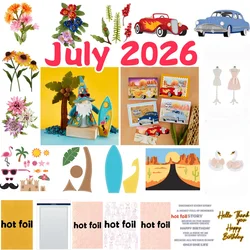 July 2026 Vintage Atelier Swans Garden Flower Car Metal Cutting Dies Clear Stamps Stencil Hot Foil for DIY Making Card Scrapbook