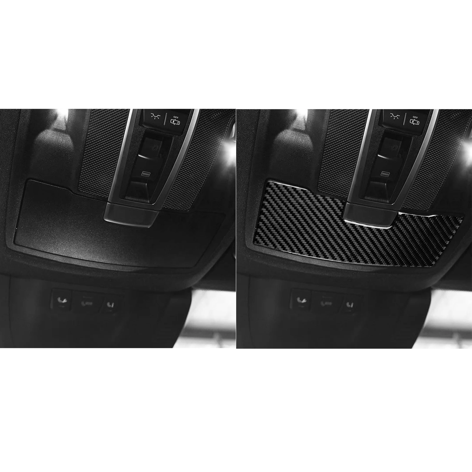 For Mercedes-Benz GLE GLS W166 2016-2019 Carbon Fiber Front Roof Glasses Storage Box Panel Cover Trim Car Accessories Sticker view 4
