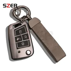 3 4 Button TPU Car Key Case Cover For VW Volkswagen Golf 7 MK7 Tiguan MK2 For SEAT Ateca Leon FR 2 Ibiza For Skoda Octavia Fob