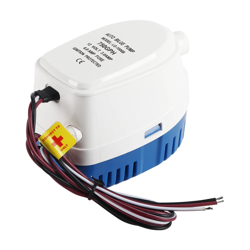 12V 750GPH Automatic Submersible Bilge With Switch For Boat 750GPH Bilge Submersible Pump Boats Marine Accessories