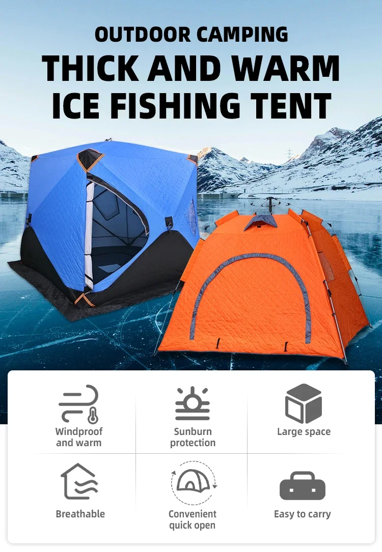 Good Wind Performance Portable Winter Fishing Tent Ice Cube Winter Sauna Shelter