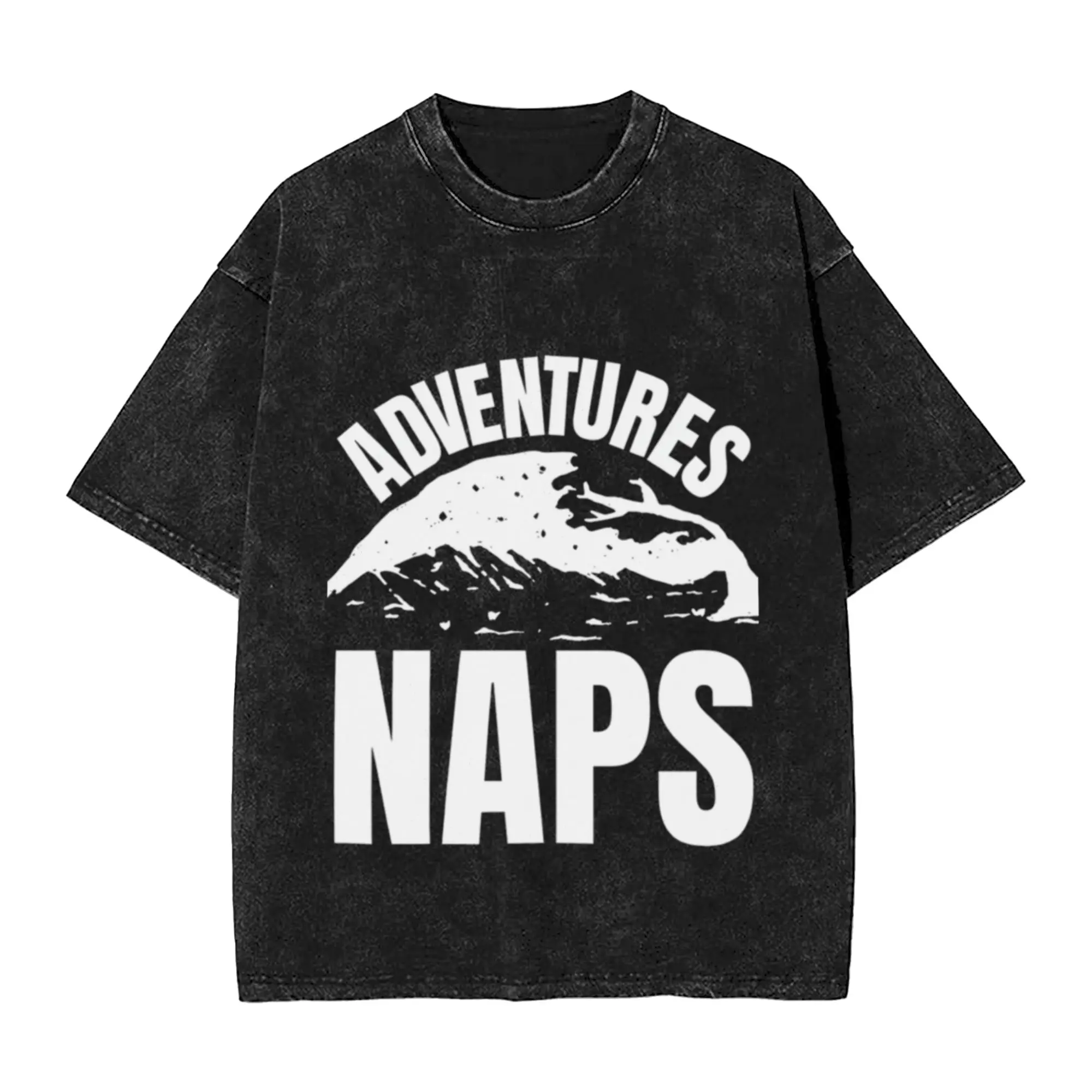 Adventures and Naps Fun Outdoor and Relaxation Lifestyle Design Classic A T-Shirt Oversized Short Sleeve Cotton Tees Tops