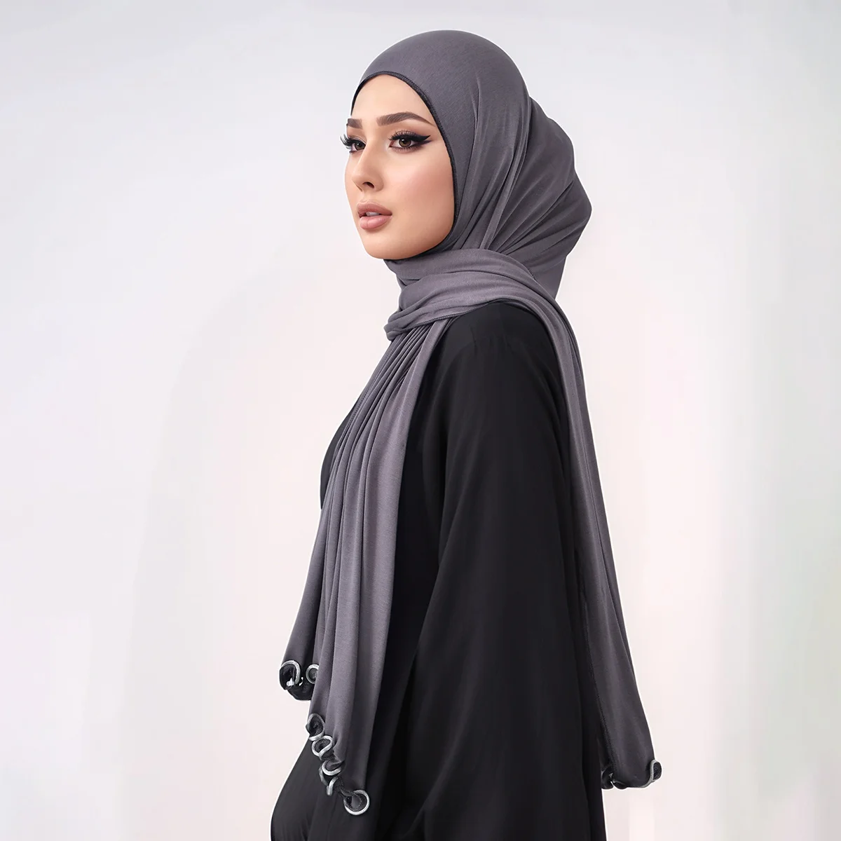 جديد وصول مشروط القطن جيرسي الحجاب وشاح للنساء تمتد شال عادي عقال إسلامية موضة بلون طويل الخمار