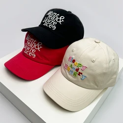 New Men Women Korean Letter embroidery Baseball Hats Sunshade Versatile Breathable Snapback Caps Fashion Street ins Recreational