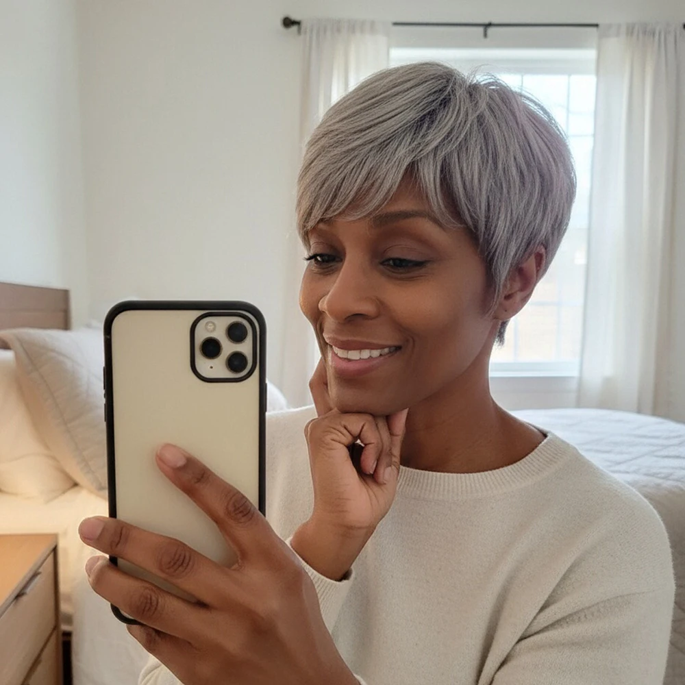 Gray Human Hair Pix…