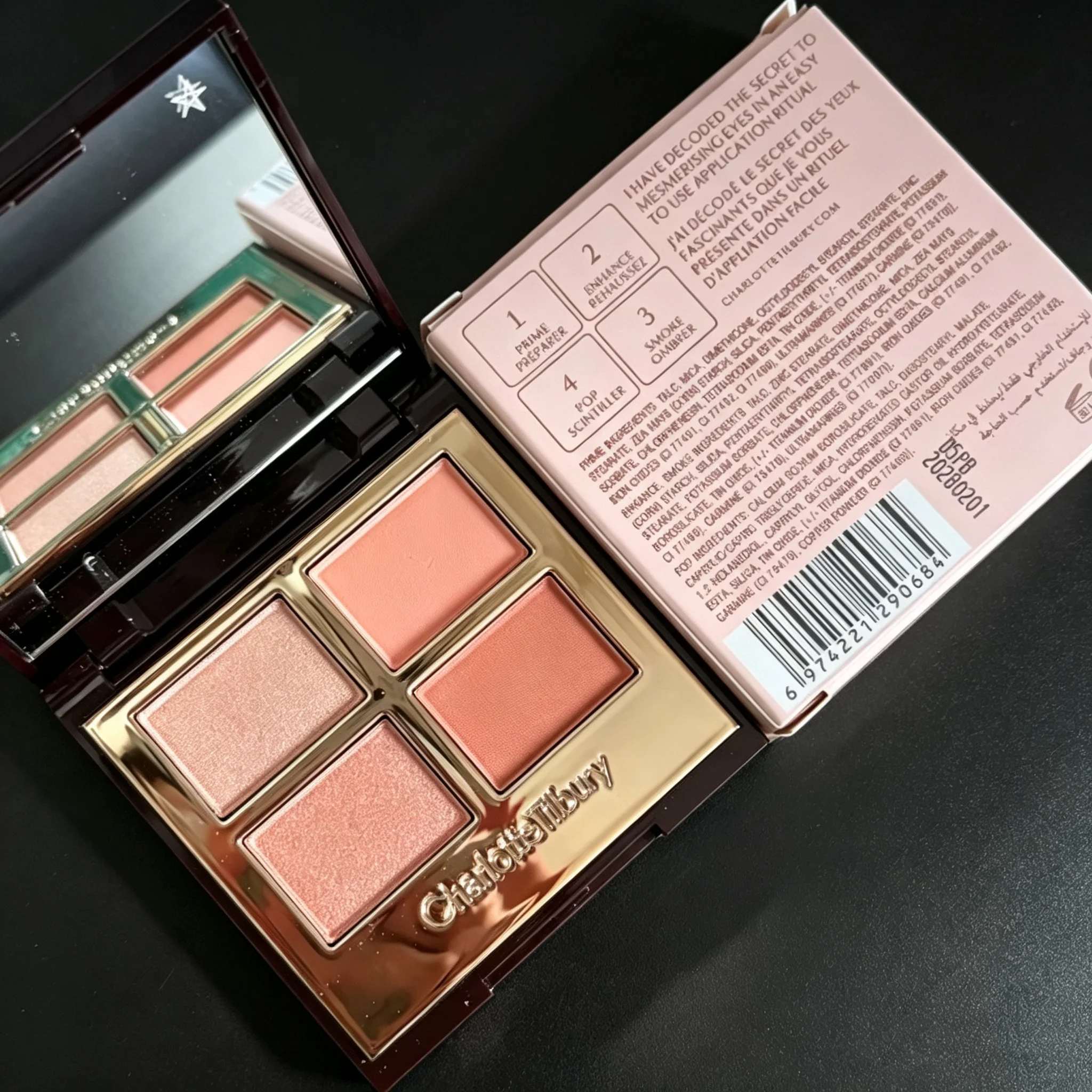 Charlotte Tilbury Kollagen-Lipgloss Lidschatten-Palette Wasserfester Öl-Puder Kompakt Langanhaltend Matt Feuchtigkeitsspendend Gesichts-Make-up