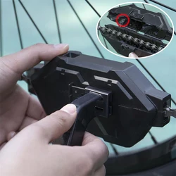 Portable Bicycle Chain Cleaner Strong Magnetic Cycling Chain Scrubber Cleaner for Road Bikes Mountain Bike Cleaning Brush Box