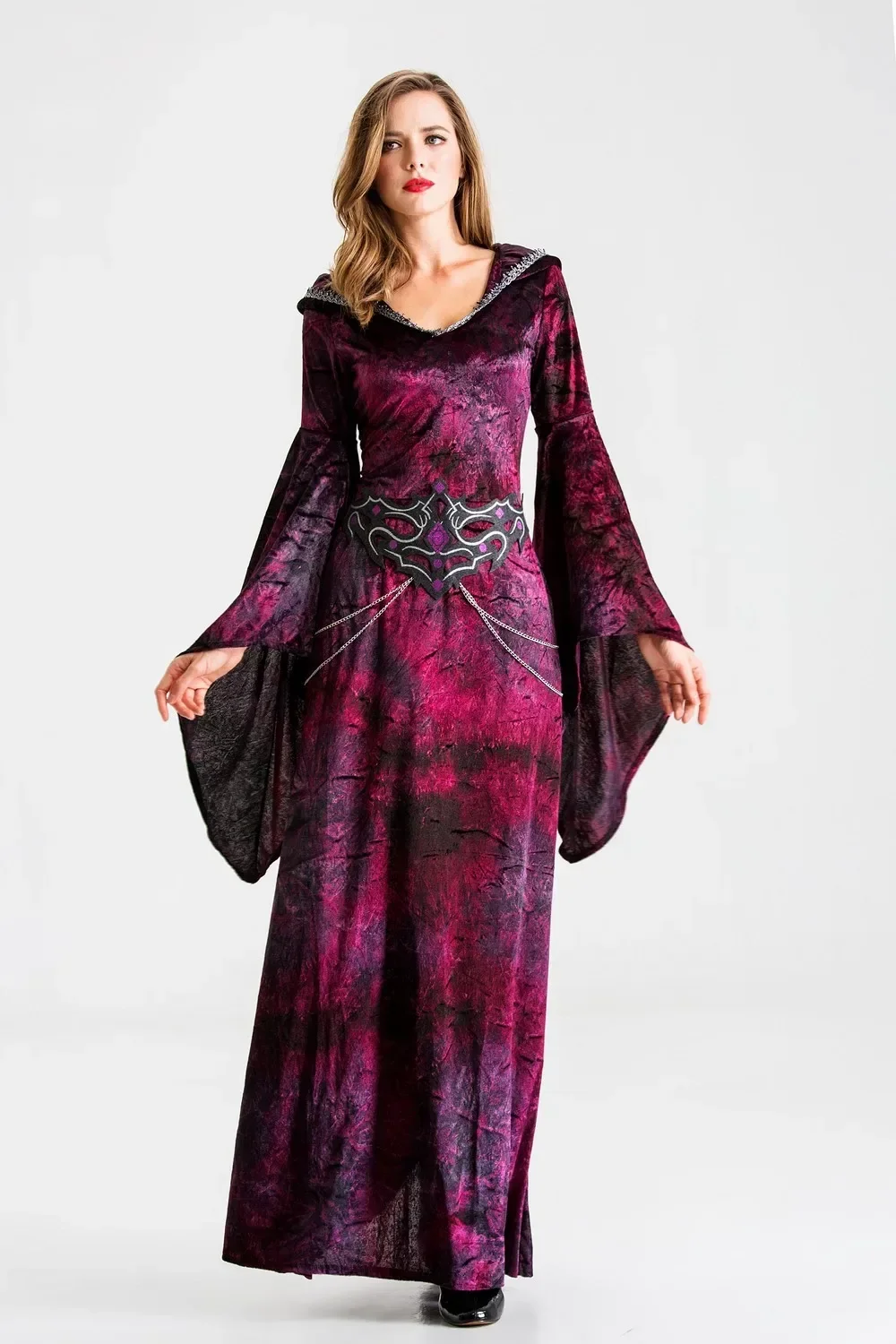 Novo medieval renascentista adulto gótico vampiro outfit rainha vampiro traje halloween aranha feminino cosplay fantasia vestido