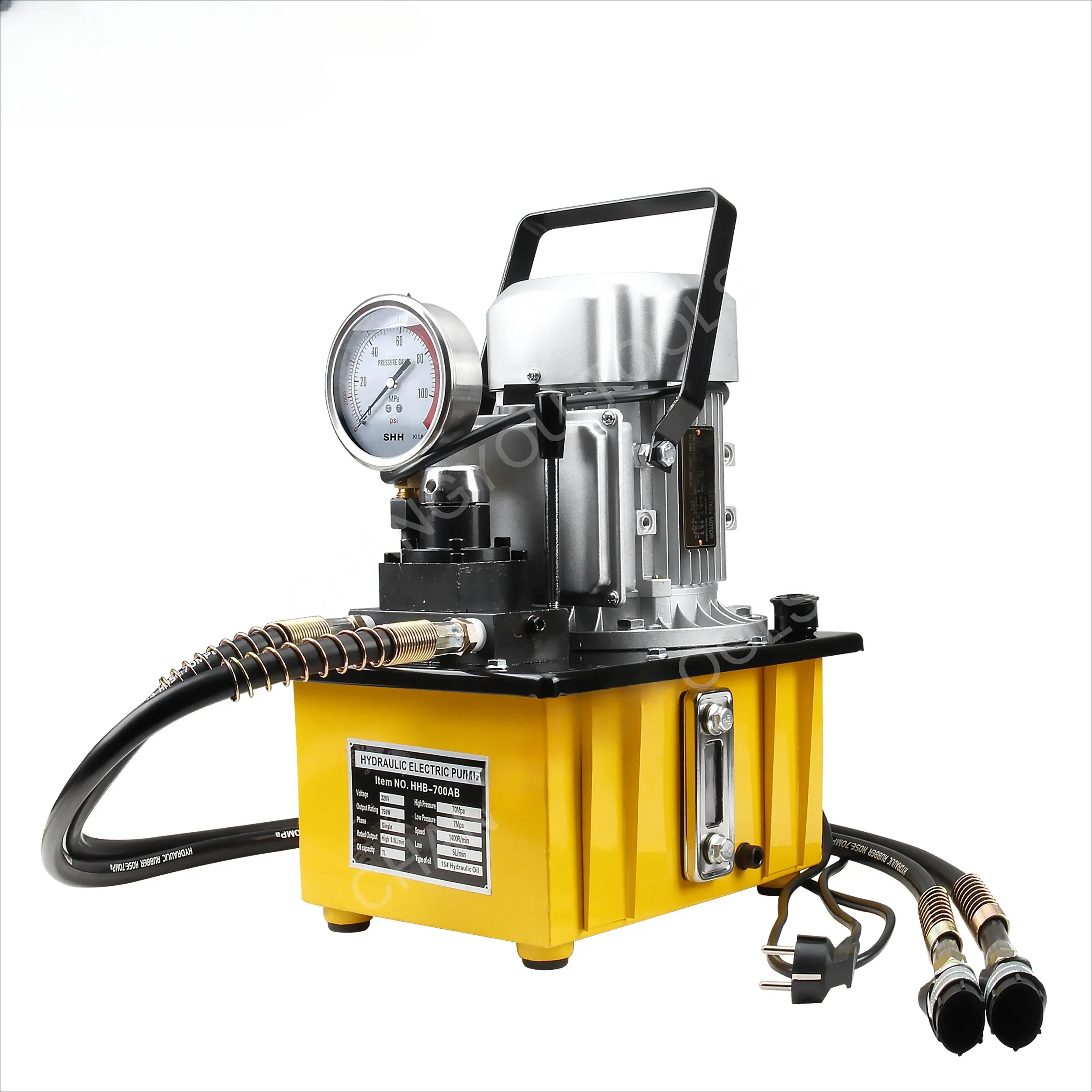 HHB-700AB double acting 700 bar hydraulic electric pump