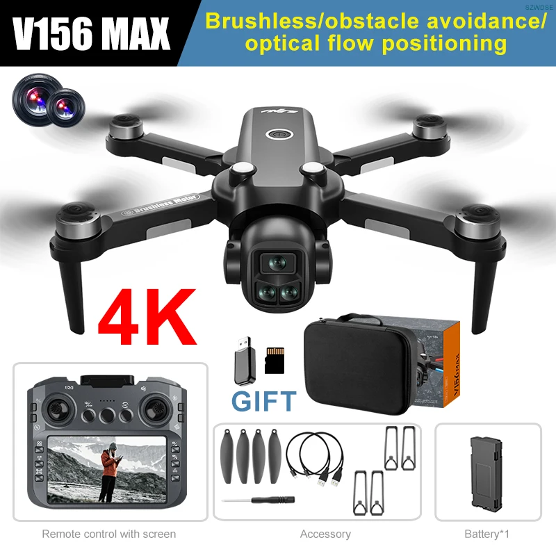 V156 Max Drone 8K Professional Drone With Camrera Remote Control With Screen Brushless Obstacel Avoidance Drone For DJl Mavic 4