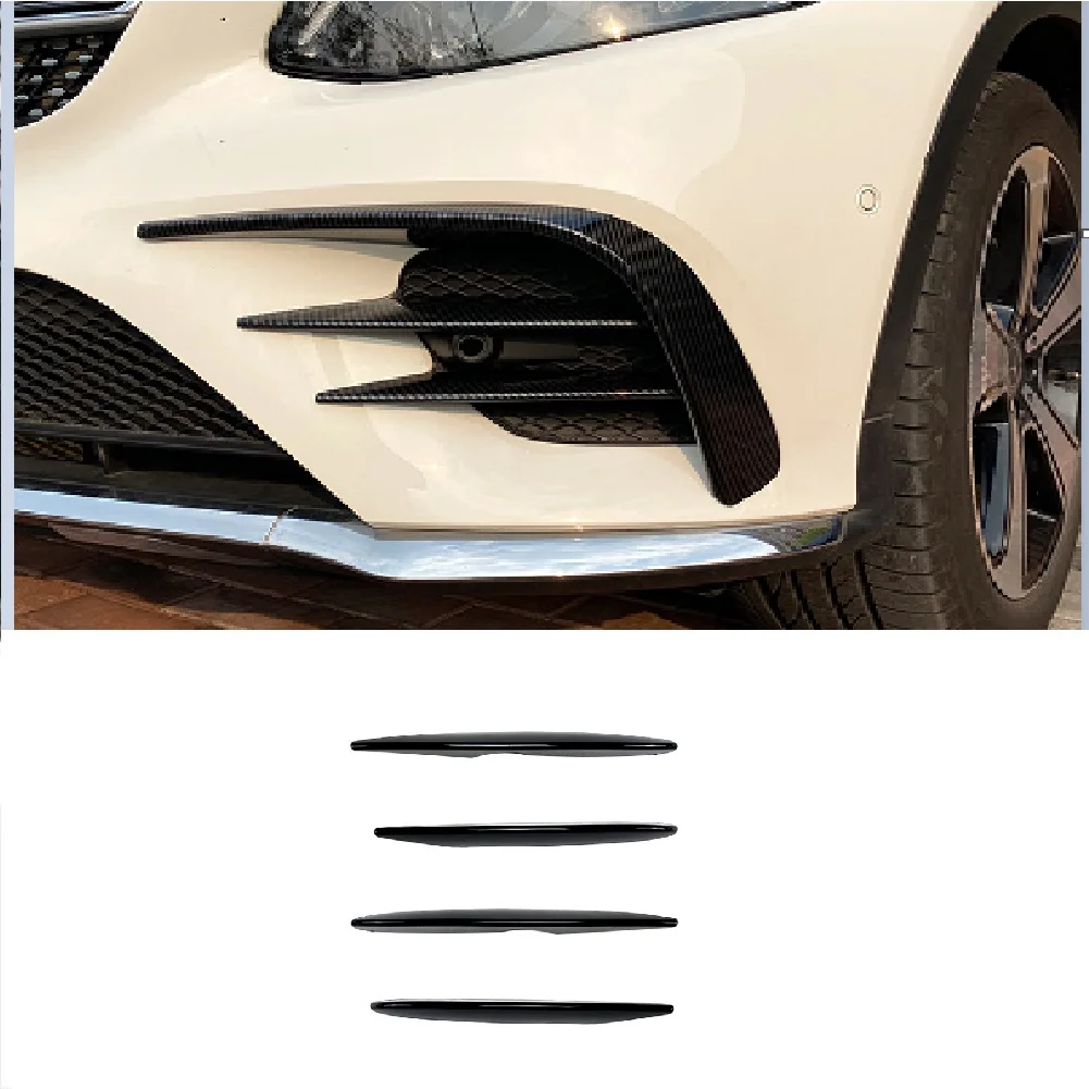 

Car Front Bumper Canard Splitter Fog Light Sticker For Mercedes Benz X253 2016-2019 GLC260 GLC300 AMG GLC Class 2/4/6Pcs