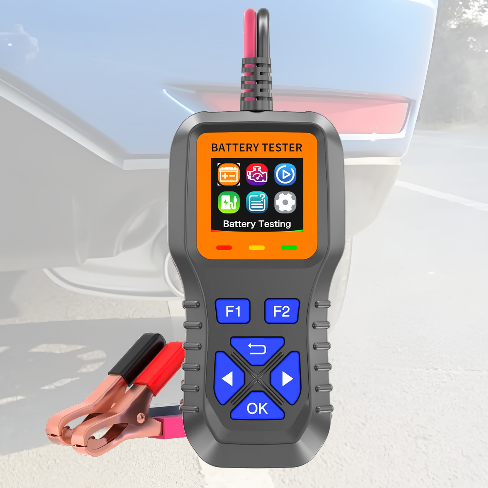 

Тестер автомобильных аккумуляторов 12В, цифровой измеритель генератора, диагностический инструмент, анализатор зарядки и запуска для грузовиков, лодок и транспортных средств