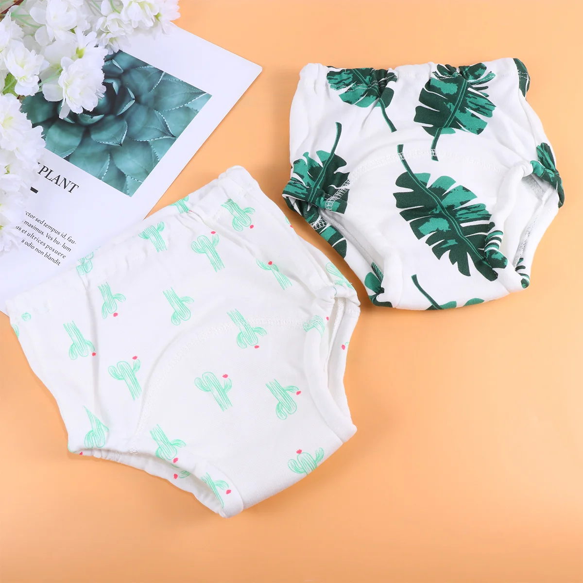 

4 шт. марлевые тренировочные штаны премиум-класса, дышащие водонепроницаемые детские штаны-горшки, детские тренировочные трусики с героями мультфильмов, размер 24 см