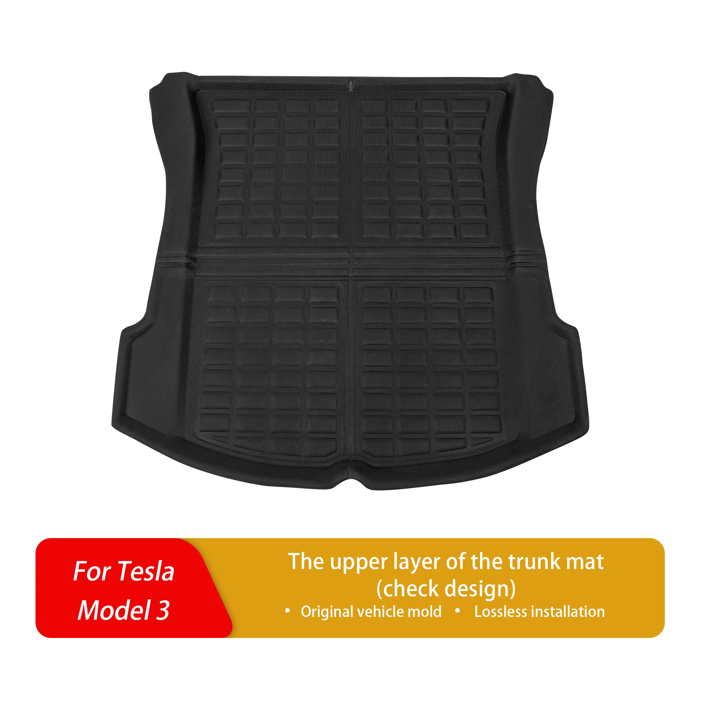 XPE Upper Trunk Mat for Tesla Model 3 – Lightweight, Durable, Waterproof & Easy to Clean