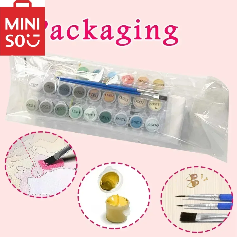 MINISO Doraemon Digital Painting DIY Hand-Painted Coloring Acrylic Paint Stress Relief 2025 New Model - Image 4