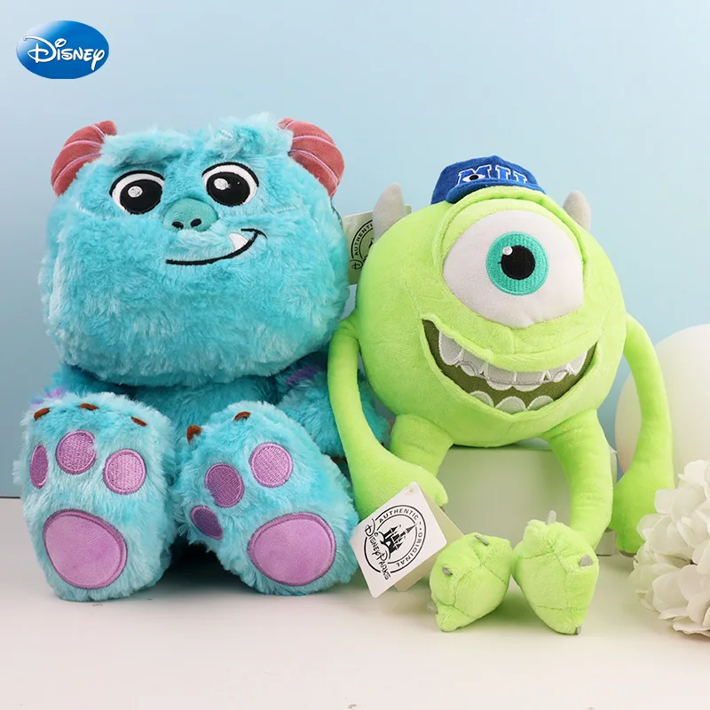 Kawaii Sullivan Mike Wazowski Plush Toys Disney Monsters University Stuffed Dolls Set Pixar Movies Mr.Q Cute Anime Gift For Kids