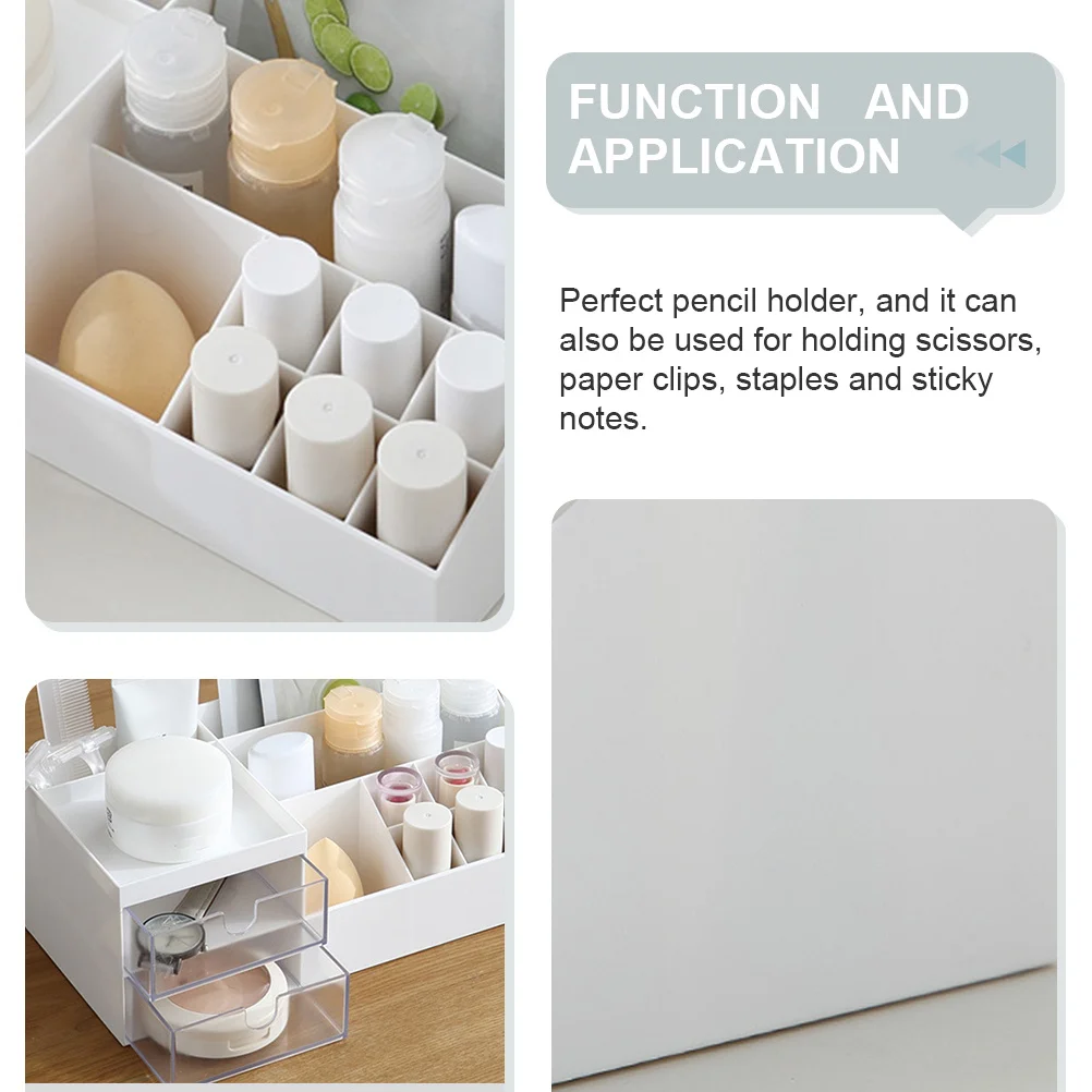 Desktop Pen Storage Container Makeup Brush Holder Box Multipurpose Organizer for Desk Stationery Keys Scissors Notes