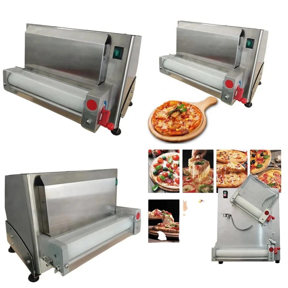 

(1125) Полуавтоматическая машина для раскатки и формовки теста для пиццы, пресс для теста, тестораскаточная машина