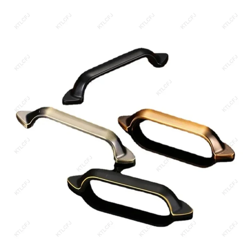 Zinc Alloy Cabinet Door Handle Wardrobe Drawer Handle Brown Black High-end Modern Nordic Minimalist Cabinet Handle