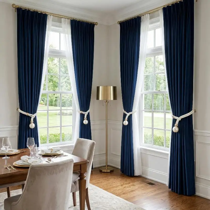 【YA】Versatile Pearl Curtain Tiebacks Vintage Decorative Holdbacks for Elegant Home Window Treatments