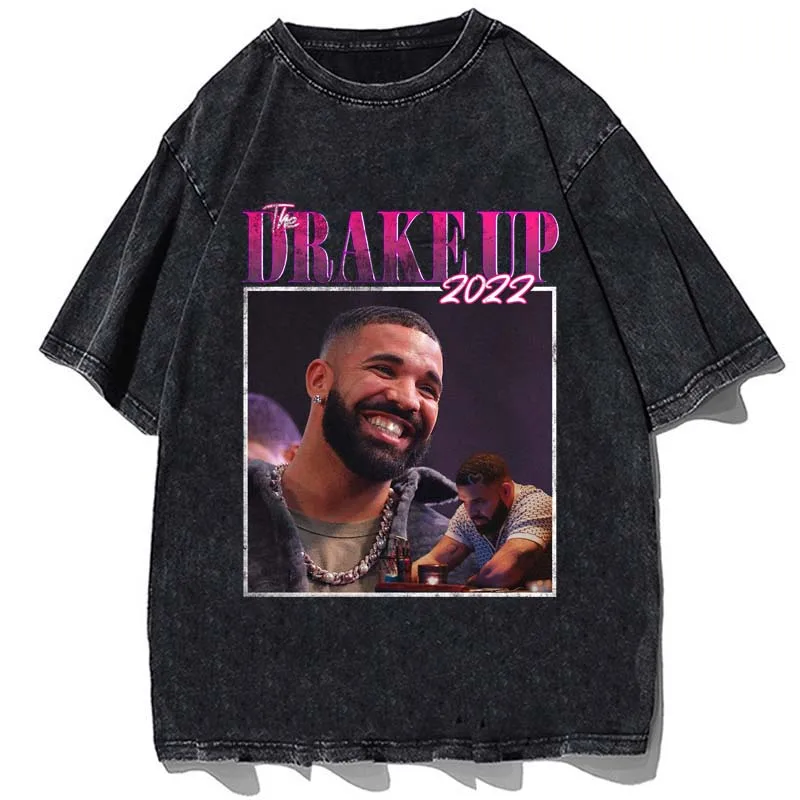 

Drizzy Drake Printed T-shirt Hip Hop Rapper Graphic Tshirt Vintage Cotton Loose Oversized T Shirts Men Gothic Streetwear Tees