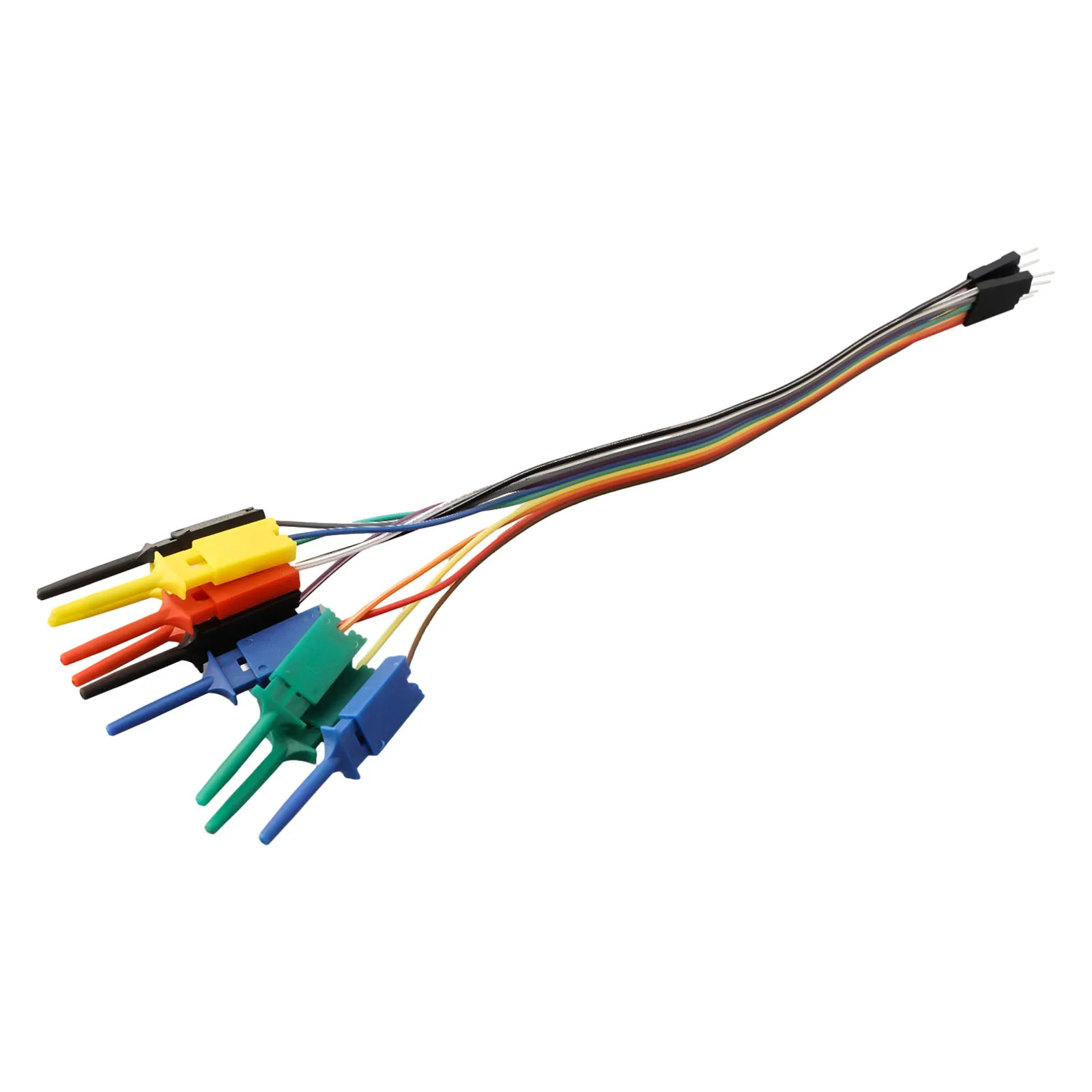 Imagem -06 - Logic Analyzer Cabo Test Lead Hook Clamp 5color Probe Testing Equipamento Elétrico Alta Eficiência 20cm 10 Pins
