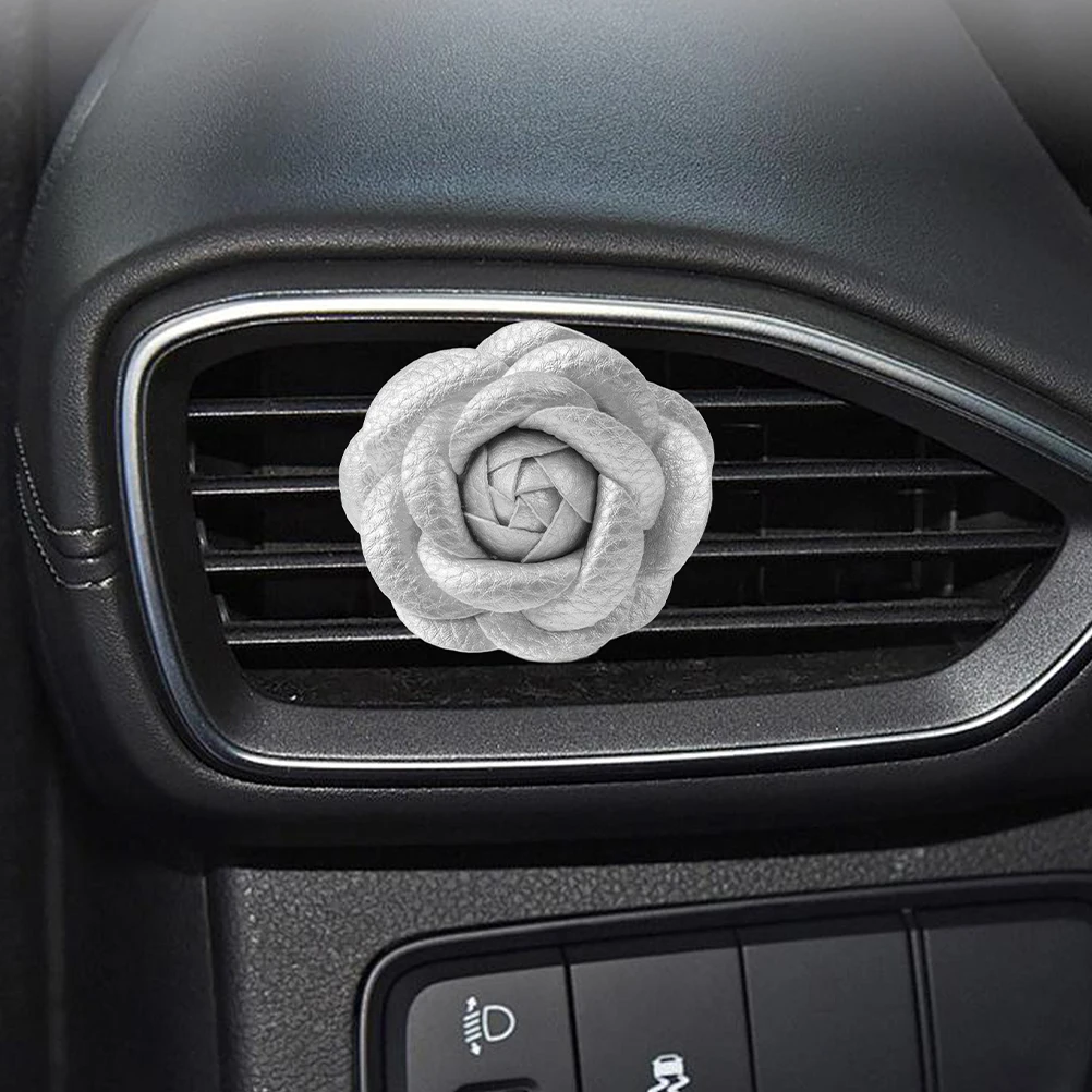 

2pcs Car Vent Clip Diffuser Air Freshener Flower Pu Decor Accessories Women Cute Interior Aesthetic Fragrance