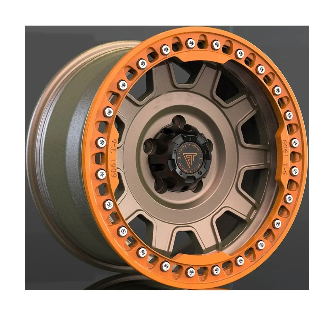 

off-road wheels 17x9.0j ET18 5x127 10 matte bronze anti-stripping ring alloy beadlodk forged wheels high quality car rims