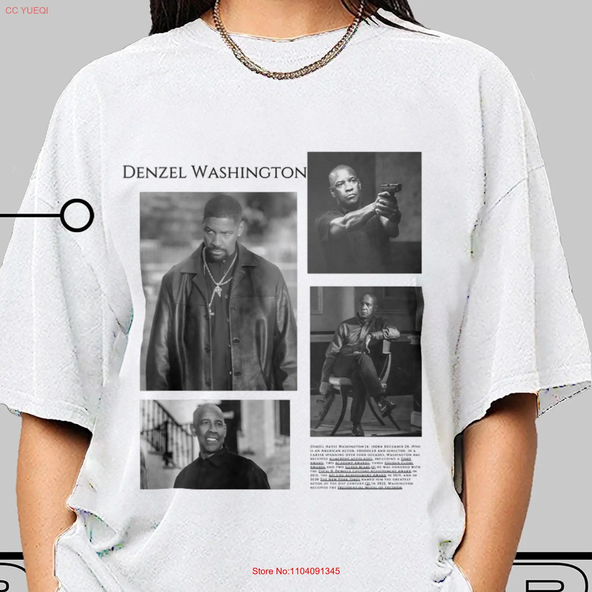 Limited Denzel Washington T Shirt for Men and Women long or short sleeves