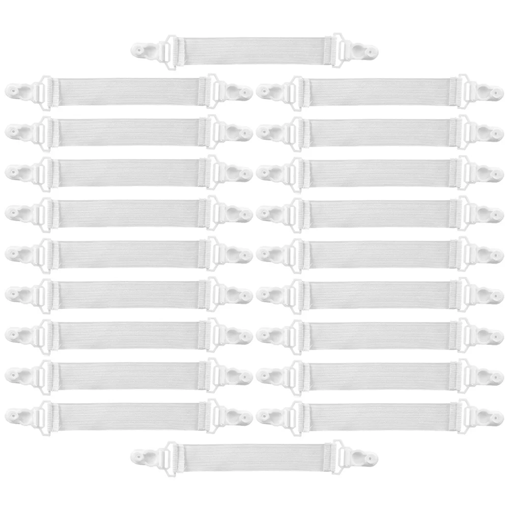 

20Pcs Bed Sheet Holder Straps Clips Secure Mattress Sheets Prevent Wrinkle Flat Fitted Sheet Fasteners Bedsheet Clips/straps