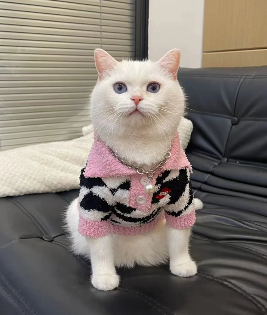 Dog Cat Sweater Hoodies Pullover Pet Clothes Doggy Vest Shirt Warm Kitten Knitwear Small Dog Sweatshirt Autumn Winter Outfits