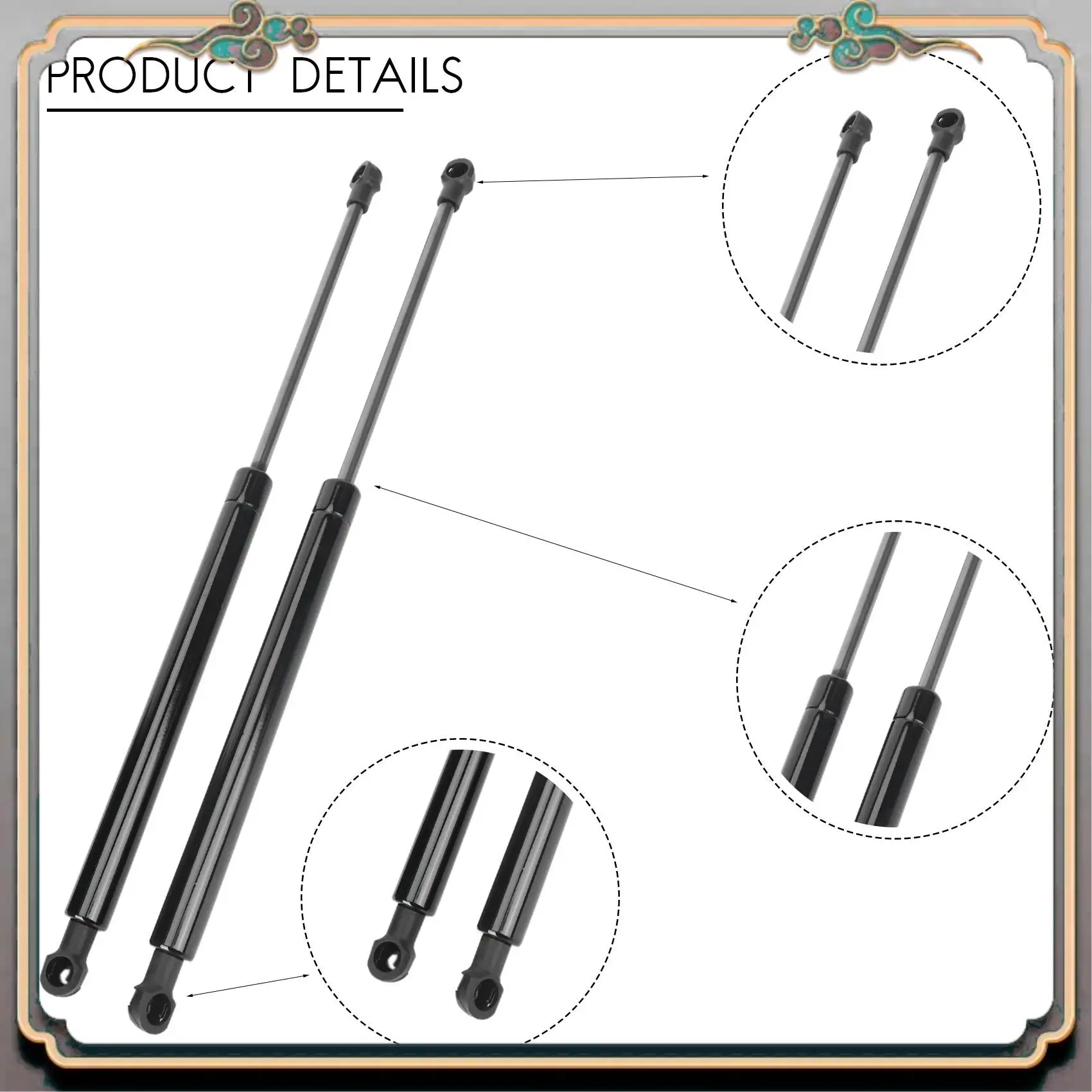 

Reliable-2X Universal 400Mm 300N Car Front Cover Bonnet Hood Rear Trunk Tailgate Boot Shock Lift Strut Support Bar Gas Spring