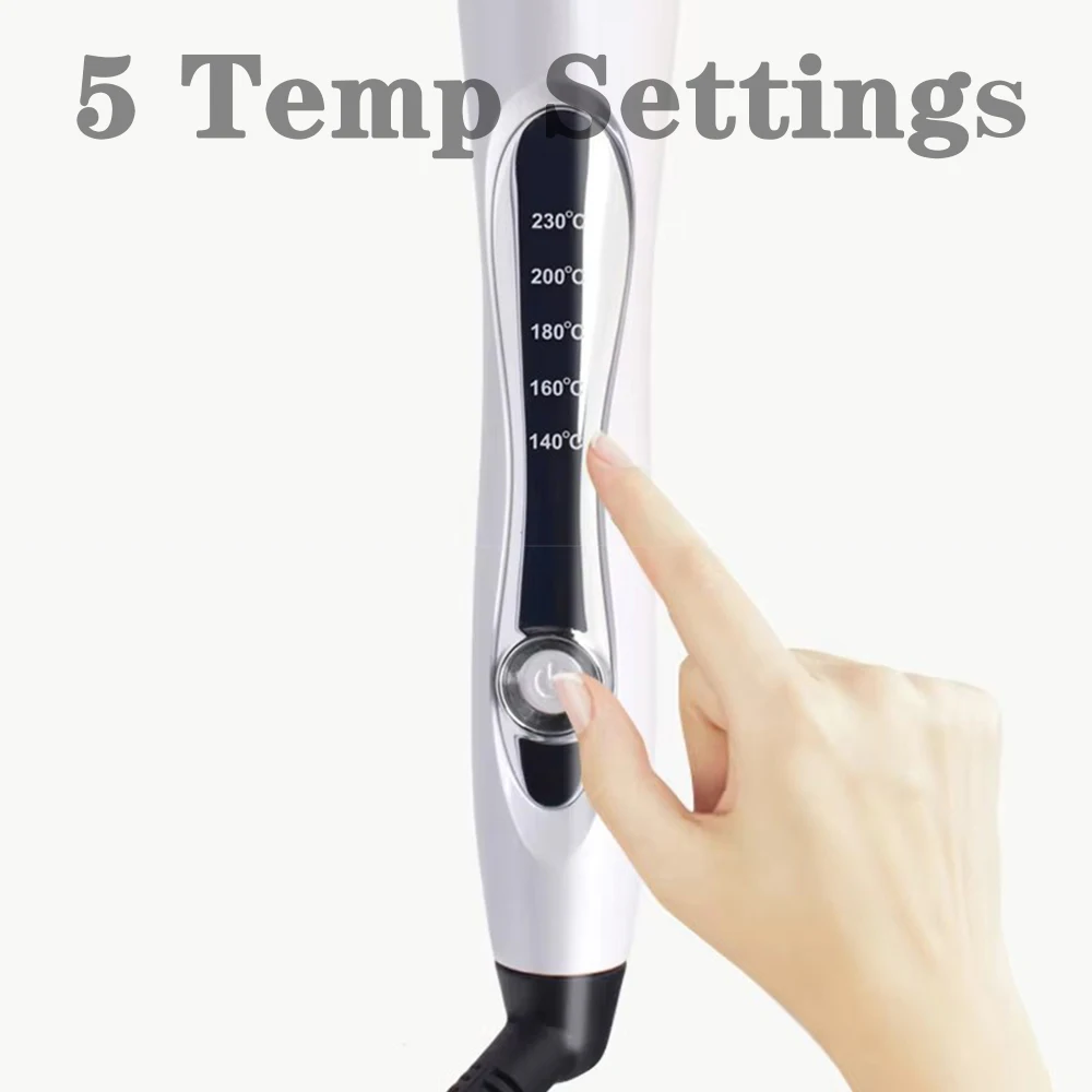 فرشاة فرد الشعر الكهربائية، فرشاة تجعيد الشعر، عصا مكواة تجعيد الشعر للشعر القصير، بكرات مشط ساخنة من السيراميك، مستديرة PTC ساخنة
