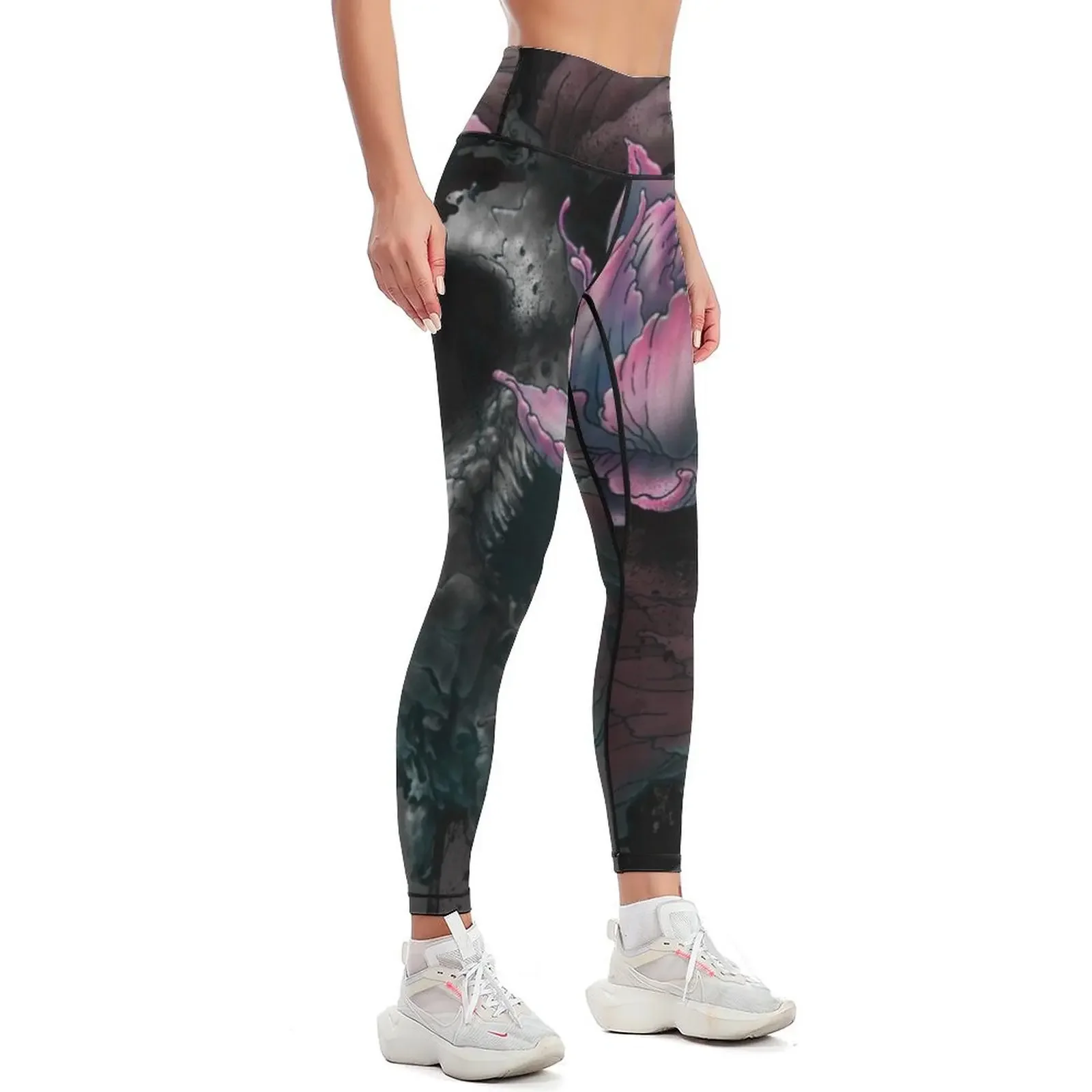 Death Blooms Leggings gym wear trousers Womens Leggings