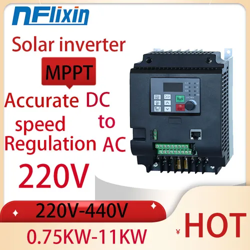 Inversor solar VFD DC 200-400V 2.2KW 10A convertidor de frecuencia de entrada salida trifásica para controlador de velocidad del Motor de bomba de agua